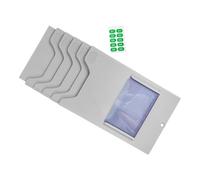 OSALADI 2pcs Wall Mounted Card Holder Rack with Slots Plastic Warehouse Material Organizer for Attendance and Inventory Cards Space Saving Design for Office and Factory Storage