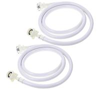 OSALADI 2pcs Water Inlet Hose for Washing Machine Steel Ends Leak Connection Compatible Automatic Washers and Easy to Install