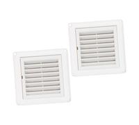 OSALADI 2pcs Weatherproof Louvered Vent Cover Durable Plastic Air Vent for Exterior Wall Mosquito Exhaust Caps Diameter Easy Install for Dryer Bathroom Fan Replacement