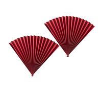 OSALADI 2pcs White Folding Paper Fan Chinese Style Photography Prop Photo Background Sturdy and Foldable Hand Fan