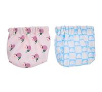 OSALADI 2pcs Women’s Makeup Bag Set, Small Cosmetic Pouch No Zipper, Printed Leaf and Blue Heart Pattern, Portable Mini Cosmetics Pouch Holder for Travel and Daily Use