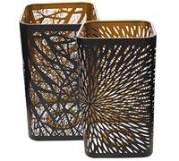 OSALADI 2pcs Wrought Iron Hollow Lampshade Lamp Shades for Table s Metal Black s Large s for Table Black Straight