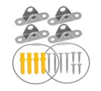 OSALADI 2sets Heavy Duty Stainless Steel Wall Anchors Tip Furniture Safety Straps to Prevent Falling Earthquake Straps for Bookshelves Cabinets