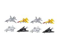 OSALADI 2sets Inertial Airplane for Educational Pull Back Playthings for Birthdays Parties Friction Powered Fighter Models Stimulate Imagination Promote Development 4pcs*2