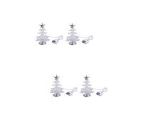 OSALADI 2sets Led Christmas Decor Table Lamp Unique Tree Shape Night Light for Bedroom Desk Lamp Silver Design Christmas Decor for Home Office Wedding 2pcs*2