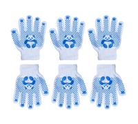 OSALADI 3 Pairs Medium Panda Pattern Labor Protection Gloves Breathable Polyester Cotton Safety Gloves for 6-12 Years Gardening for Boys