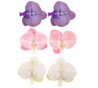 OSALADI 3 Pairs Orchid Shoe Accessories Flower Shoe Clips Elegant Plastic Detachable Sturdy for Women Summer Vacations Unique Delicate Floral Design