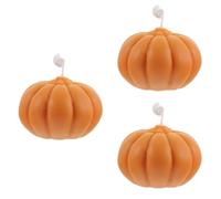 OSALADI 3 Pcs Decorative Pumpkin Shaped Candle Made from Paraffin with Scented Feature and Easy to Store, for Daily Life and Birthday Parties a Unique Home Décor Ornament