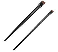 OSALADI 3 Sets Black Wood Slanted Eyebrow Brushes with Comfortable Handle for Shaping Brows and Ultra Thin Fine Eyeliner Application for Professional Makeup Artists and Beginners