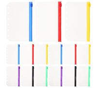 OSALADI 30pcs A7 Mini Binder Pouches with Zipper - Frosted PVC Small Plastic Envelopes for 6-Hole 6-Ring Binder - Planner Insert Pockets for Budgeting and Document Organization