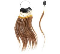 OSALADI 30pcs Deep Brown Hair Testing Samples Set with Buckles Human Hair Strands