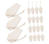 OSALADI 30pcs Halloween Tombstone Wooden Cutouts for Crafts Lightweight Unfinished Blank Wood Slices for DIY Painting Projects with Easy Hanging Design