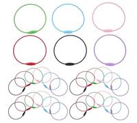 OSALADI 30pcs Keychain Cables Wire Rings Compact Design Stainless Steel with Premium Coating Not Easy to Deform Comfortable Experience for Daily Use in Shopping Bags and Random Color