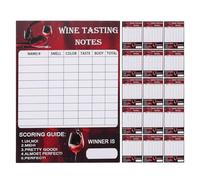 OSALADI 30pcs Wine Tasting Scorecards Professional Memo Cards for Parties with Aroma and Flavor Analysis Sections for Sensory Evaluation and Blind Tasting