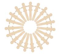 OSALADI 30pcs Wooden People Craft Sticks for Unfinished Lightweight Wood Cutouts for DIY Painting and Embellishment Portable Popsicle Stick Figures for Creative Arts and Crafts
