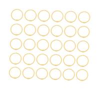 OSALADI 30pcs Yellow Metal Loose Leaf Rings Binder Hoops for Scrapbook Craft Photo Album DIY Binding Sturdy Hinged Buckle Book Rings for School Office Home Organization