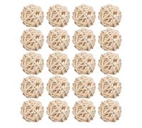OSALADI 35Pcs Natural Rattan Balls 3Cm Beige Wicker Orbs Vase Fillers for Home Decor, DIY Crafts, Wedding Centerpieces, and Christmas Tree Decorations