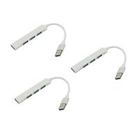 OSALADI 3pcs Aluminium Alloy Usb Hub Port Expander for Laptop and Desktop High-speed Data Transfer Compact Multi-functional Usb Hub for Flash Drives