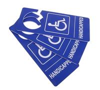 OSALADI 3pcs Blue PVC Handicap Parking Sign Disabled Parking Placard with Wheelchair Symbol for Car Truck Lightweight Portable Handicap Permit Accessories for Accessible Compliance