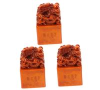 OSALADI 3pcs Chinese Seal Stone Calligraphy Seal Stamp Chinese Ink Stone Stampers for Carving and DIY Projects for Calligraphy and Signature Stamp Use