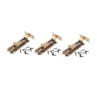 OSALADI 3pcs Flush Bolt Door Lock Antique French Door Latch Easy Installation Construction Resistant Screws