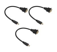 OSALADI 3PCS High-definition Dvi Port Converter Cable Bi-directional Video Adapter Cord with Advanced Shielding for Reliable Signal Transfer Compatible with Laptop Gaming Systems and