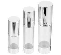 OSALADI 3pcs Leakproof Travel Lotion Bottles Set - Portable Airless Pump Containers 30ml 50ml 80ml for Toiletries and Cosmetic Storage, Suitable for Travel and Business Trips