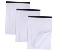 OSALADI 3pcs Lined Writing Pads College Ruled Notebooks Each for Home School Office Business Note Taking Memo Notepad for Students