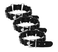 OSALADI 3pcs Men Wrist Bracelets Punk Style Leather Wristbands with Star Design, Vintage Retro Decorative Accessories for Everyday Wear and Formal Events