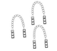 OSALADI 3pcs Metal Security Door Chain Latch Easy Install Anti-Theft Front Door Chain for Cabinets and Practical for Home Safety