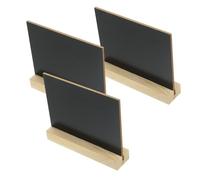 OSALADI 3pcs Mini Wooden Double Sided Chalkboard Small Memo Boards for Party Table Decoration Weddings and Home Use Easy to Write Wipe Compact Design for Versatile Display