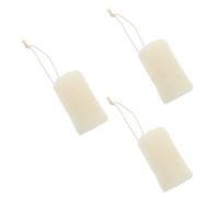 OSALADI 3pcs Natural Exfoliating Loofah Sponges Hanging Rope 10cm Organic Loofah Scrubber for Shower Bathing and Kitchen Dish Cleaning