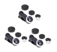 OSALADI 3pcs Portable Phone Camera Lens Super Wide Angle Lens Macro and Fisheye Clip Smartphone Camera for Cell Phone
