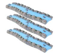 OSALADI 3pcs Resin Miniature River Stream for Sand Table Therapy Stable Resin Fairy Garden Creek Ornament for Psychological Consultation Relaxation and Microlandscape Decor