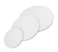 OSALADI 3pcs Round Canvas Boards for Painting Fine Cotton Stretched Circular Canvas Frames with Solid Wood Frame Oil Painting Supplies for Artists and DIY Projects