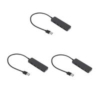 OSALADI 3pcs Usb Hub Multi-port Usb Docking Station Long Cable Adapter for Computer High-speed Data Transfer Power Supply