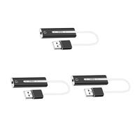 OSALADI 3pcs Usb Sound Port for Computer Sound Card Track and Mic Earphone Support Easy Volume