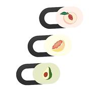 OSALADI 3pcs Webcam Privacy Cover Set for Laptops Colorful Fruit Design Ultra-Thin Slider for Enhanced Privacy Protection