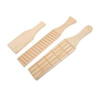 OSALADI 3pcs Wooden Clay Paddles Ceramic Pottery Tools for Clay Modeling and Shaping Ergonomic Pottery Boards with Textured Surfaces for Soft Ceramics Crafting Accessories for Sculptors