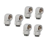 OSALADI 3sets Hose Tap Adapter 90° Pc Water Cooler Connector Brass G1/4 Thread Leakproof Spiral Fitting 2pcs*3