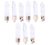 OSALADI 3sets Natural Crystal Column Pendant Retro Gold Plated Charm Necklace Decor for Fashion Delicate Design for Parties Anniversaries Birthdays Daily Wear 3pcs*3