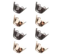 OSALADI 4 Pair Ladies Heel for Mid Heel Shoes, Seamless Design Silent Walking Feature, Metal Square Repair Caps for Trips and Work, Elegant Appearance Clean Neat Look