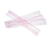 OSALADI 4 Pcs Flexible Plastic Ruler Set for Sewing and Quilting Transparent Grading Ruler Various Precision Measuring Tool for Clothing Design and Pattern Making