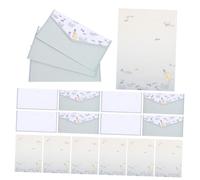 OSALADI 4 Sets of Elegant White Letter Papers Kit with Envelopes, Paper Stationery Writing Set Suitable for School Bag or Handbag Use, Letter Stationery Kit for Office and Home