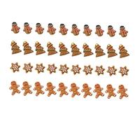 OSALADI 40pcs Resin Christmas Ornaments DIY Accessories for Jewelry Making Christmas Decorations for Necklaces Bracelets Keychains and More