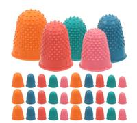 OSALADI 40pcs Reusable Rubber Finger Guards Finger Tips Protectors with Thumb Guard for Office Work Sewing Gaming and Knitting Shield Safety