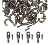 OSALADI 40pcs Vintage Bronze Wall Mounted Coat Hooks for Small Closets, Finely Crafted Decorative Iron Hooks with Timeless Look and Durability, Everyday Storage Solutions with Classic