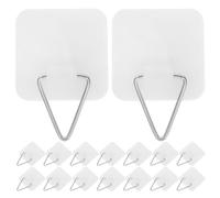 OSALADI 40Pcs White Adhesive Invisible Plate Hangers for Wall, Damage-Free No-Drill Picture Frame Hooks, Vertical Display Hooks for Decorative Plates and Wall Art in Kitchen and Home