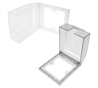 OSALADI 4pcs Abs Socket Box with Transparent and Black Covers Splashproof Electrical Outlet Protector for Wall Bathroom Outdoor Use Easy Installation Visible Status Inspection