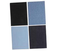 OSALADI 4pcs Adhesive Denim Patches for Ripped Jeans Repair Self-Adhesive Applique for Inside Outside Holes Multipurpose Knee Elbow Clothing Fix Stable in Light Blue Sky Blue Black